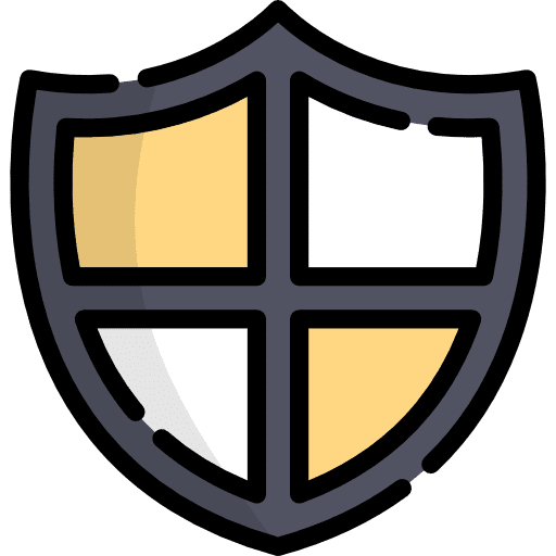 Shield protection electronics security icon