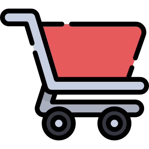 Shopping cart supermarket commerce online store icon