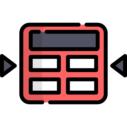 Spreadsheet interface table electronics icon
