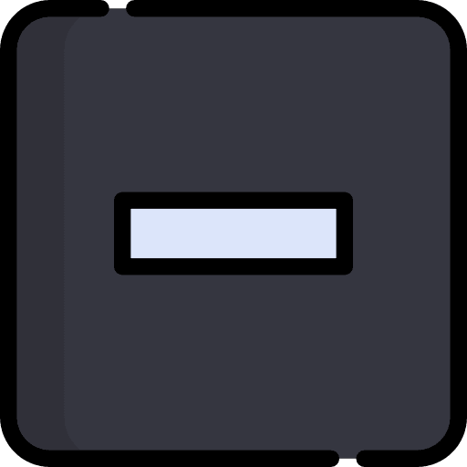 Subtraction multimedia option shapes square icon