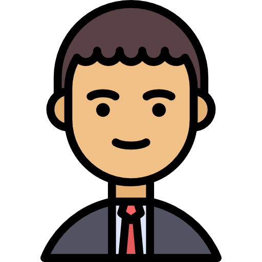 Businessman administrator worker man icon