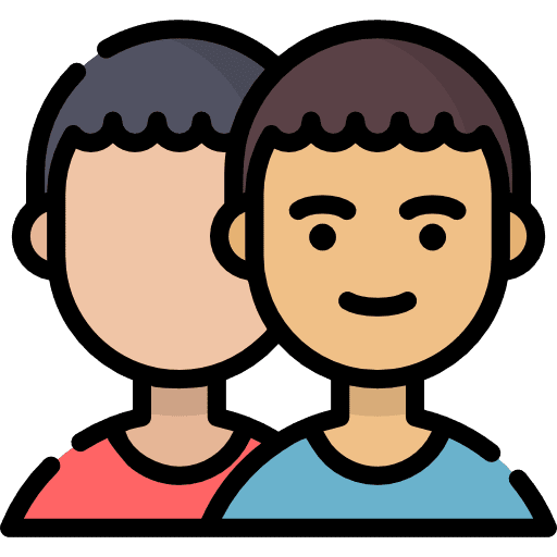 Users boy young electronics icon