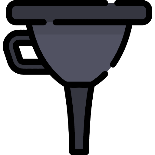 Funnel tool tools and utensils filtering icon
