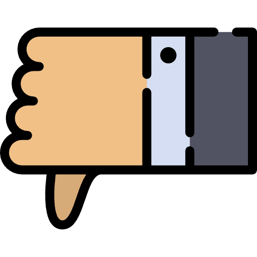 Hand electronics finger dislike icon