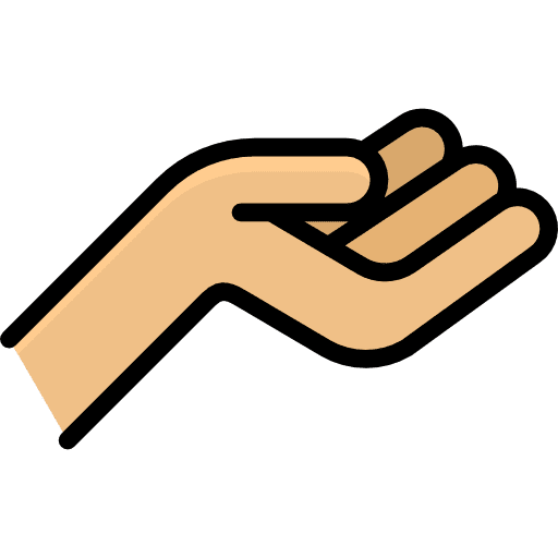 Hand shake hands friendly gestures icon