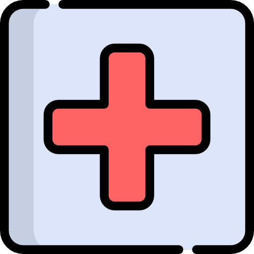 Hospital medical cross signs first aid icon