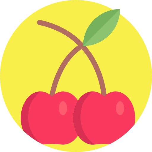 Cherries food and restaurant vegetarian cherry icon