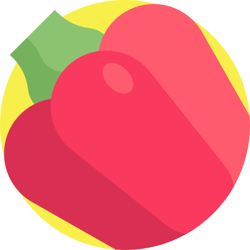 Red pepper red pepper red vegan icon