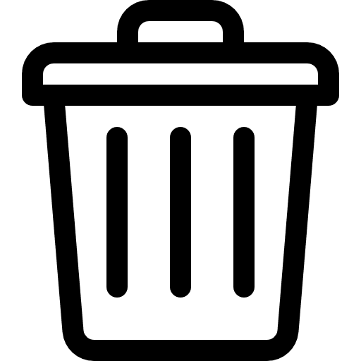 Garbage uninstall can interface icon