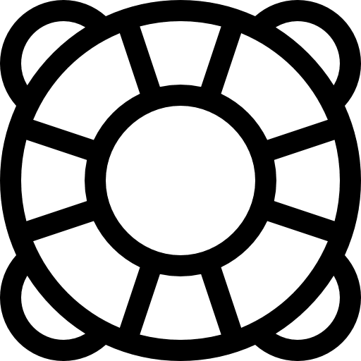 Help floating lifesaver lifebuoy icon