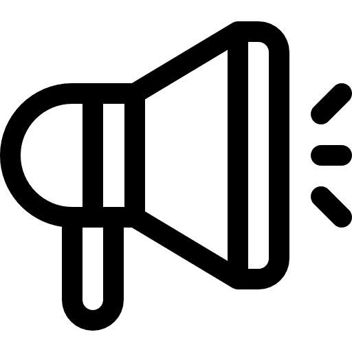 Megaphone loud speaker advertising icon