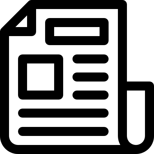 Newspaper news feed news report newspaper icon