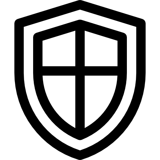 Shield weapons defense protection icon