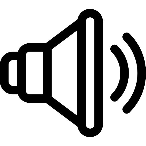 Speaker volume interface music and multimedia icon