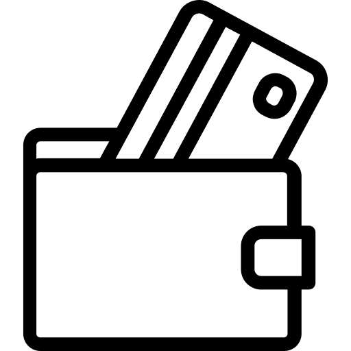 Wallet cash business and finance coin icon