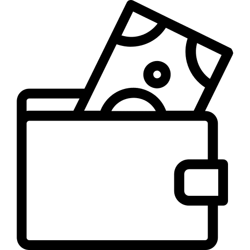 Wallet notes wallet billfold icon