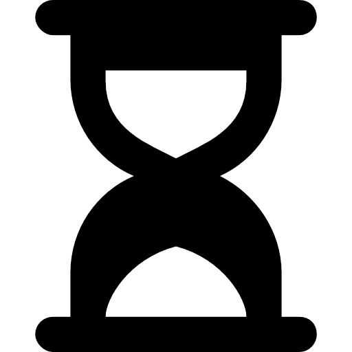 Hourglass time and date waiting time icon