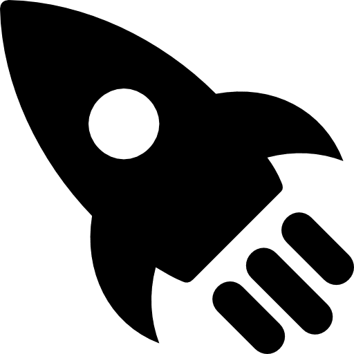 Startup rocket launch initiative space shuttle icon