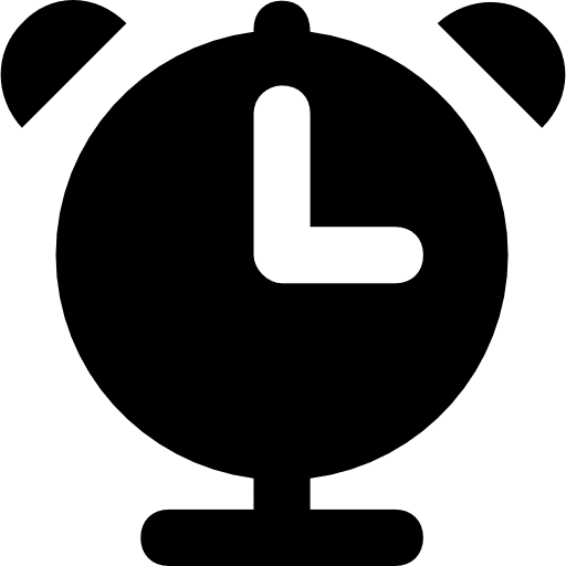 Alarm clock time alarm clock time and date icon