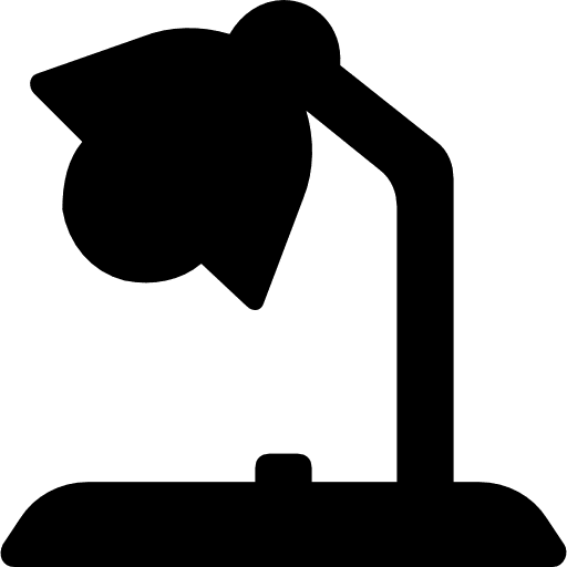 Desk lamp tools and utensils light lamp icon