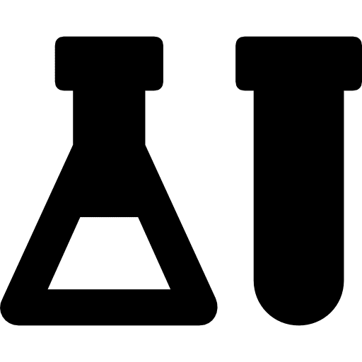 Flask test tube chemical science icon