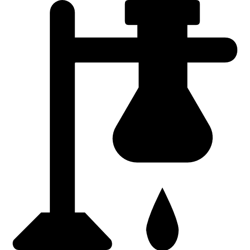 Burner chemistry science flasks icon