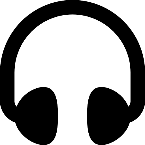 Headphones technology education sound icon