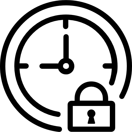 Clock time and date time clock icon