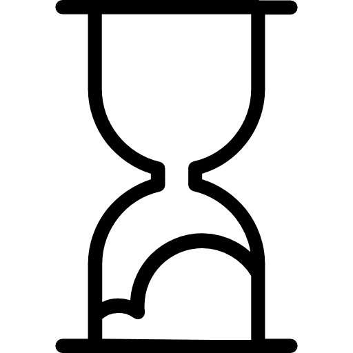 Sand clock waiting time and date timer icon