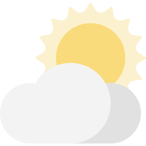 Cloudy day weather cloudy day sun icon