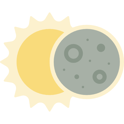 Eclipse atmospheric meteorology moon icon