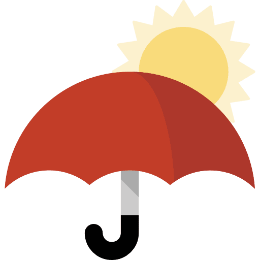 Sun umbrella meteorology sun umbrella weather icon