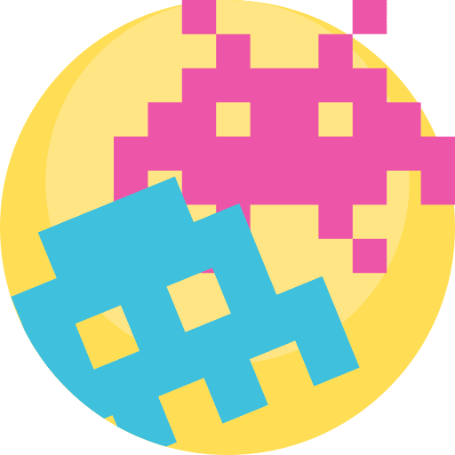 Gaming pixel retro game gaming icon