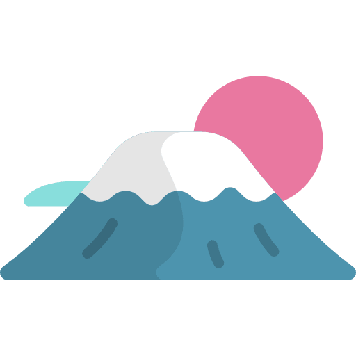 Fuji mountain landscape fuji nature icon