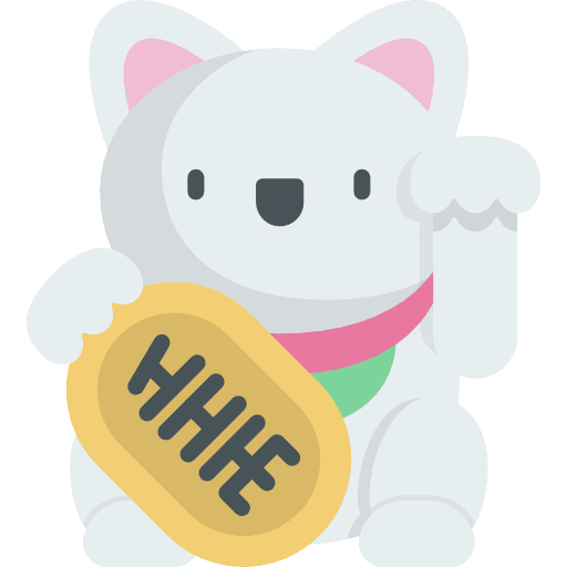 Maneki neko fortune japanese toys icon