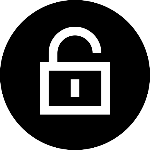 Unlock open computer secure icon