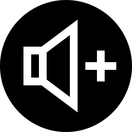 Volume up music and multimedia volume up audio icon