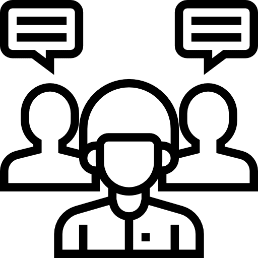 Candidate people users conversation icon