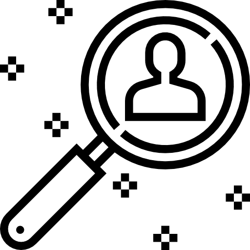 Headhunting detective vacancy search icon