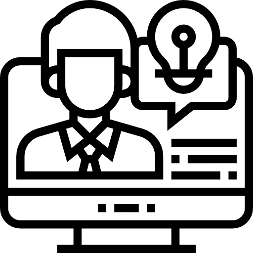 Interview meeting communications people icon