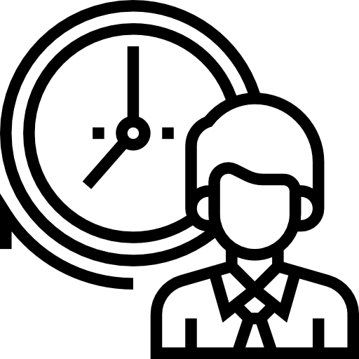 Punctuality habits schedule clock icon