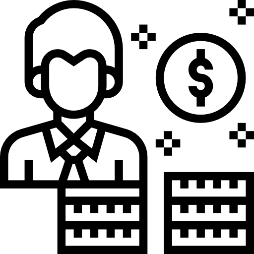 Salary employee worker user icon