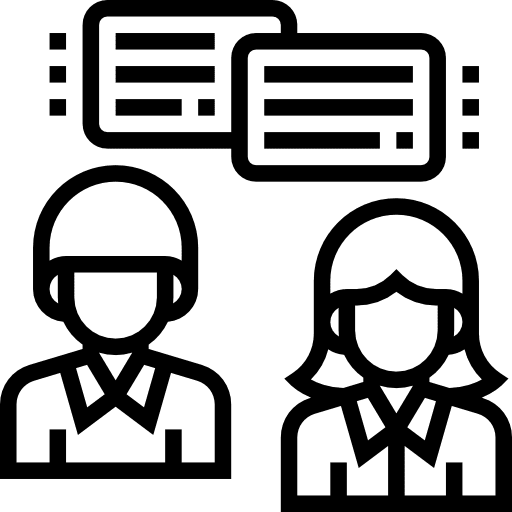 Service user communications business and finance icon