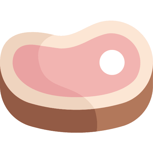 Chop food and restaurant pork butcher icon