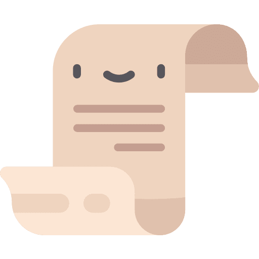 Parchment writing tool old scroll cute icon