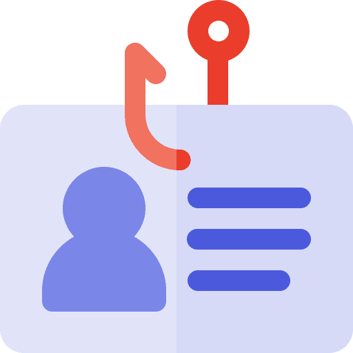 Id card virus phishing security icon