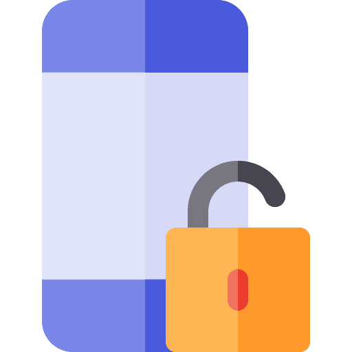 Unlocking cellphone electronics unlocking icon