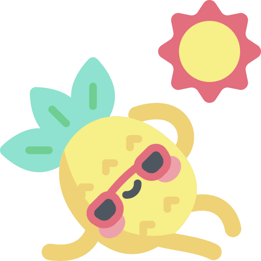 Sunbathing user holidays pineapple icon
