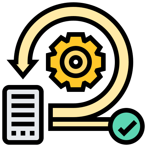 Iteration business and finance development scrum icon