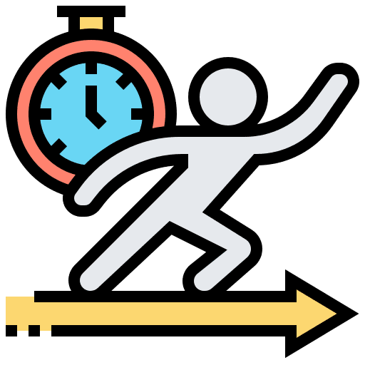Print improvement stopwatch success icon